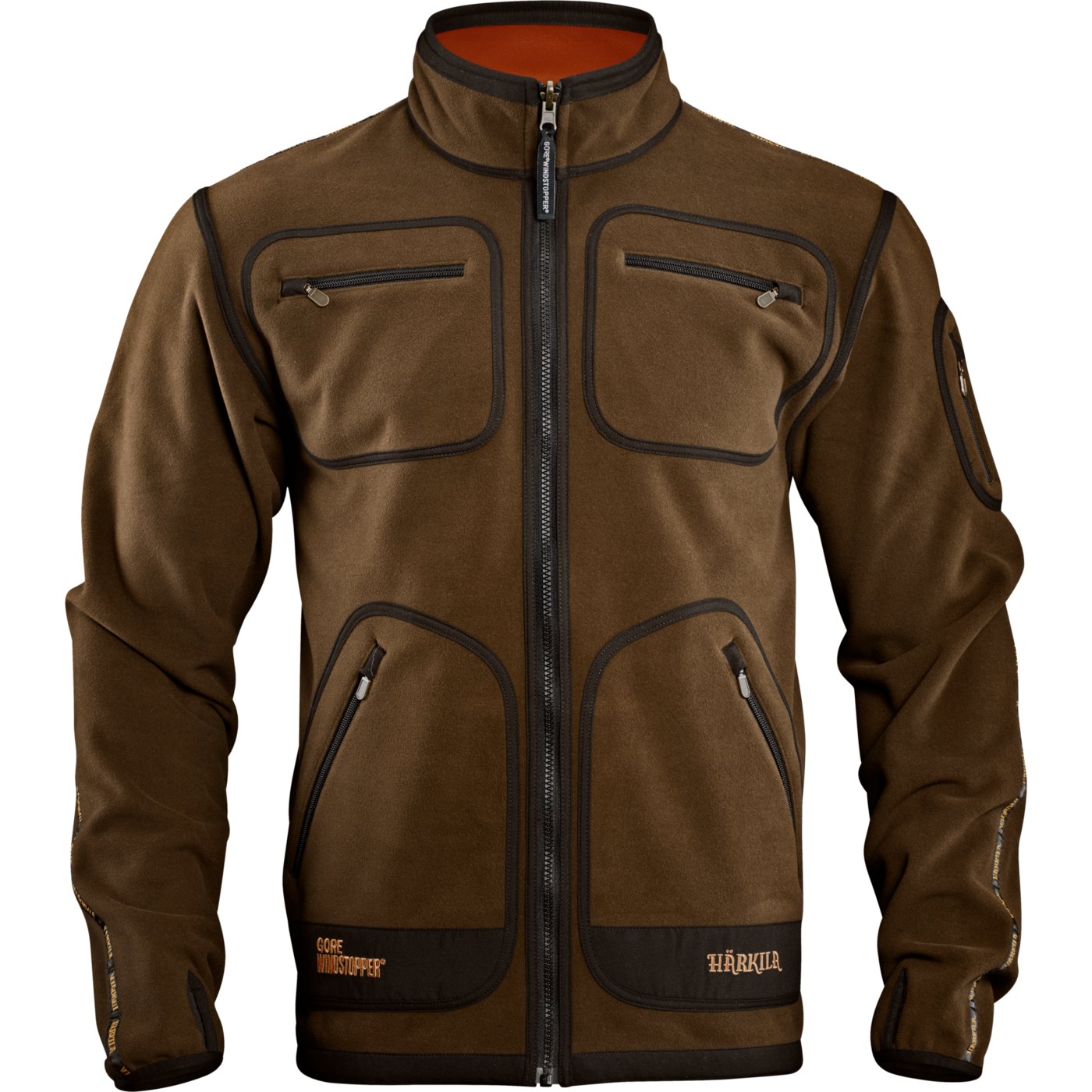 HÄRKILA Kamko Herren Fleecejacke Hunting Green/Orange Blaze