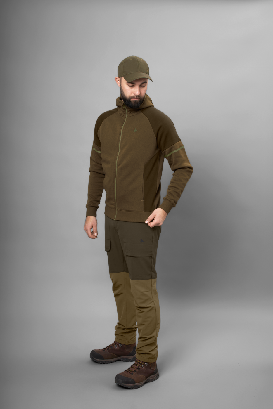 SEELAND Cross Herren Kapuzenjacke Dark Olive