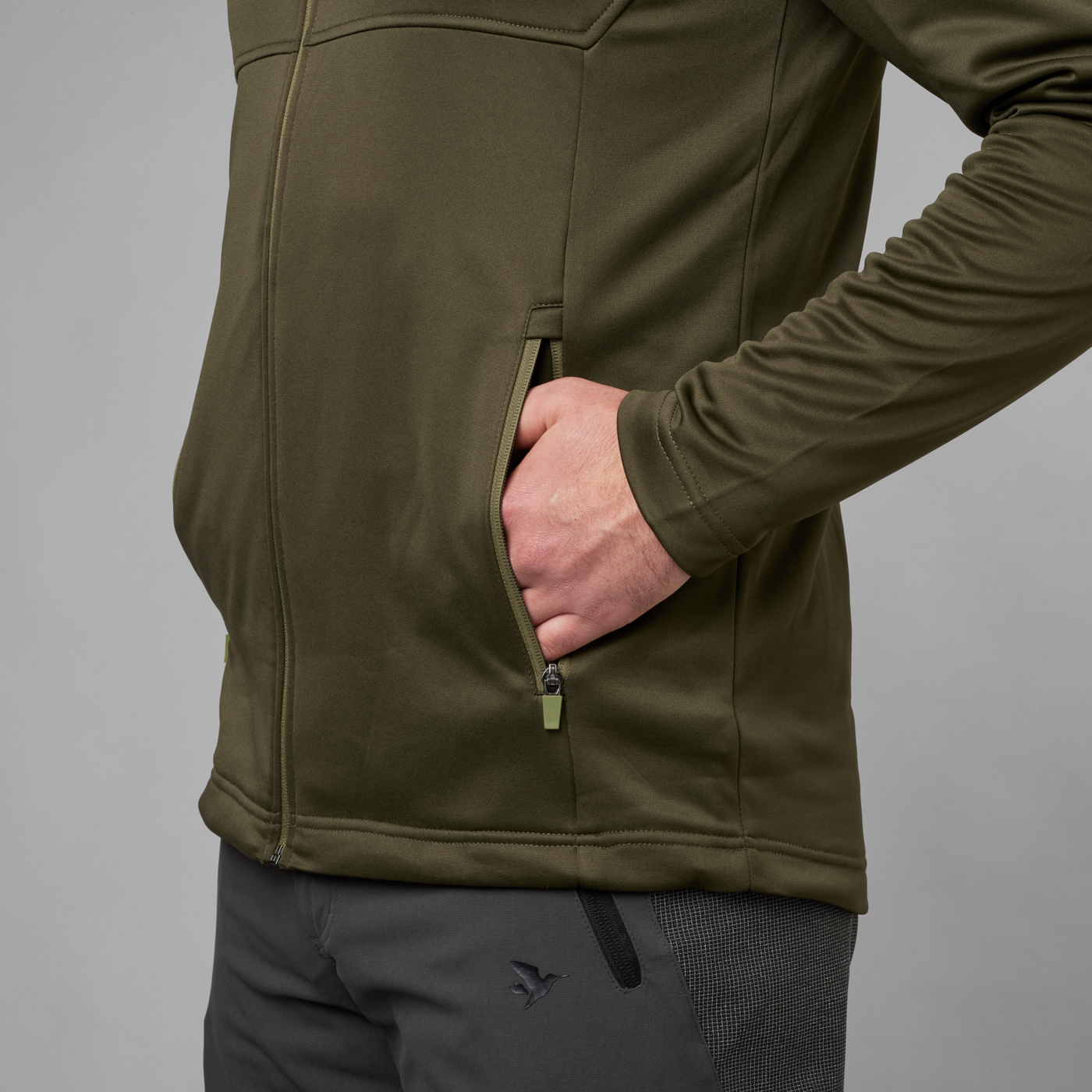 SEELAND Elliot Herren Fleecejacke Pine Green