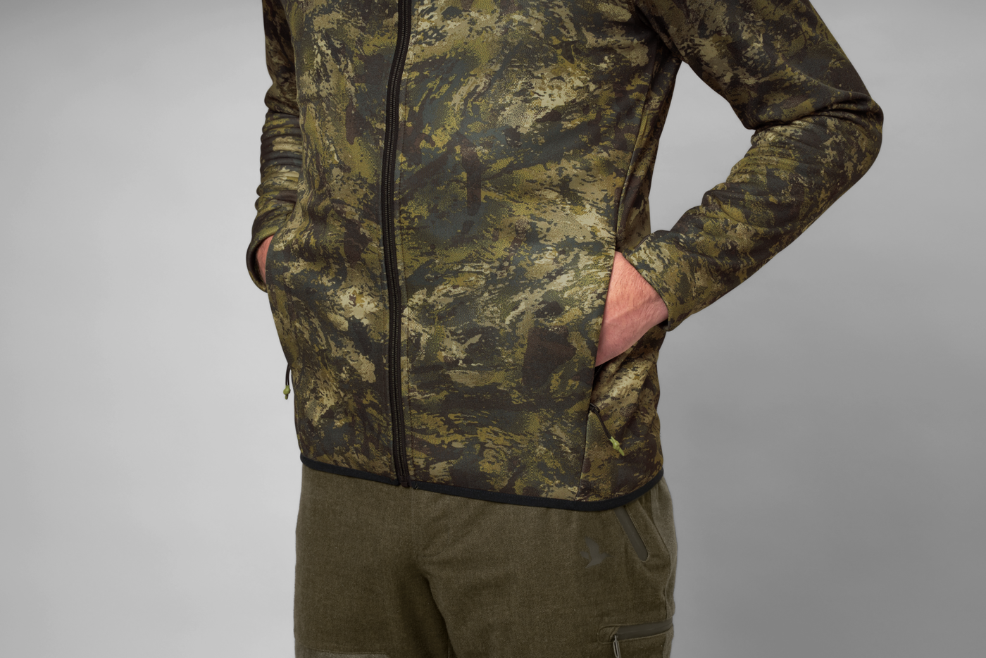 SEELAND Power Camo Herren Fleecejacke InVis Green