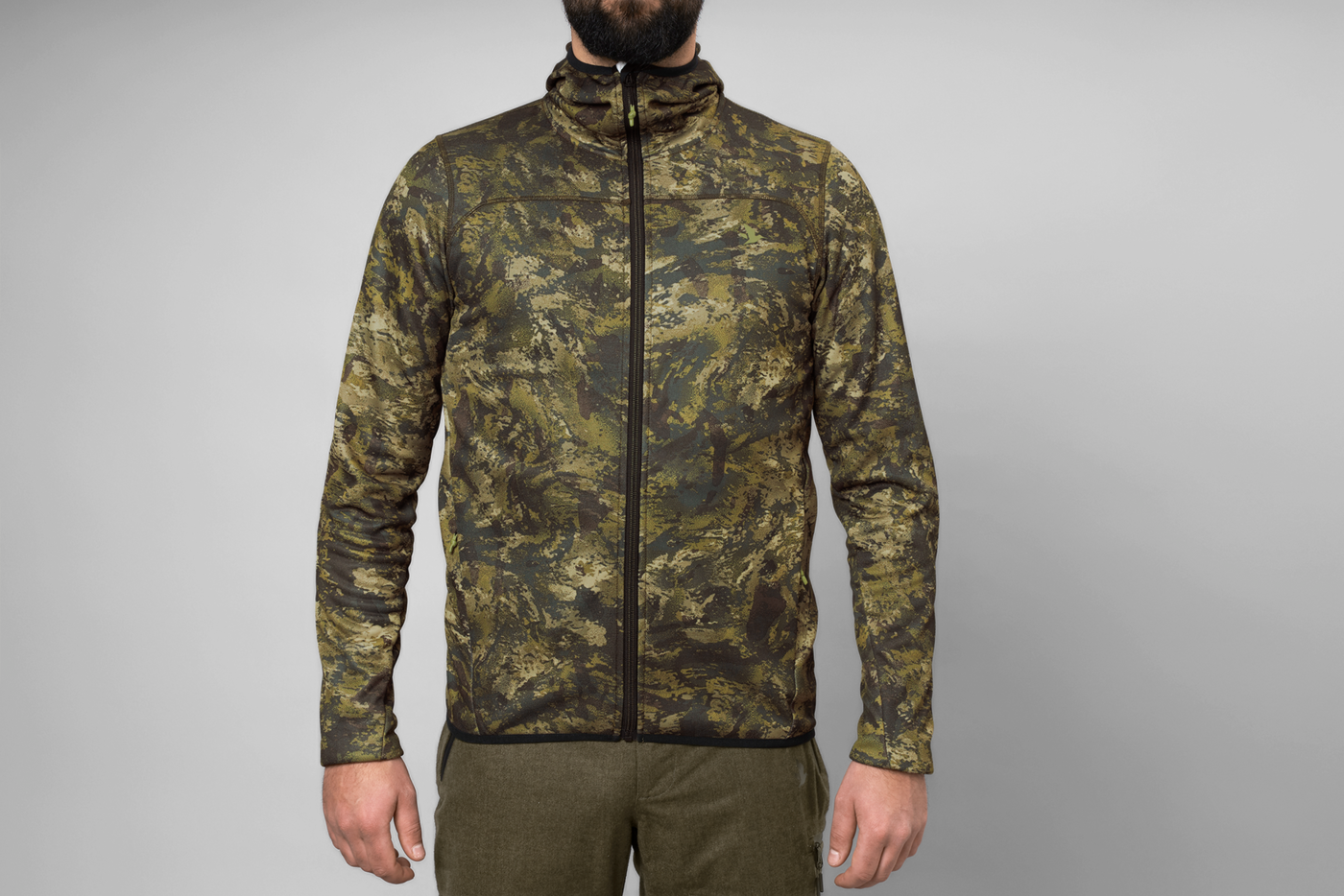 SEELAND Power Camo Herren Fleecejacke InVis Green