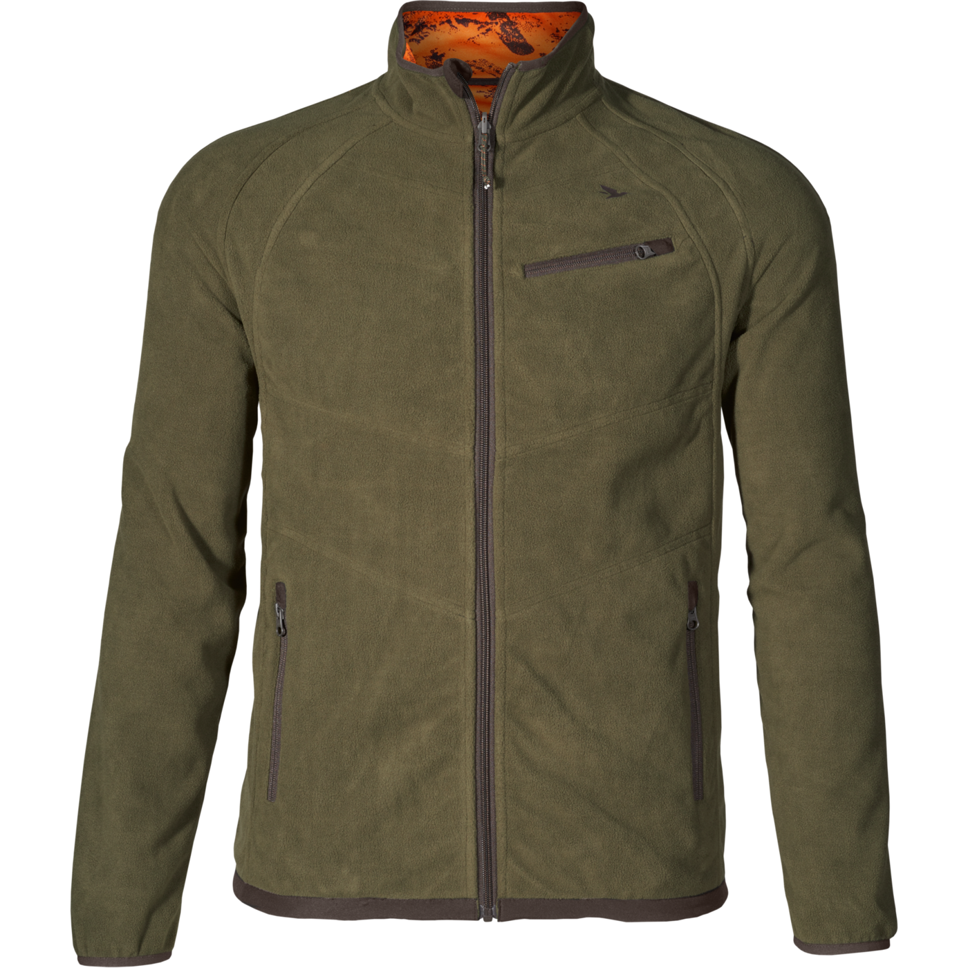 SEELAND Vantage Reversible Herren Fleecejacke Pine Green/InVis Orange Blaze