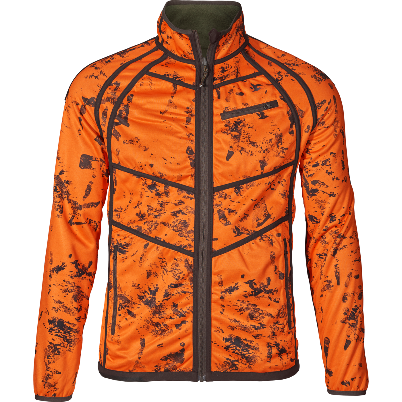 SEELAND Vantage Reversible Herren Fleecejacke Pine Green/InVis Orange Blaze