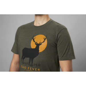 SEELAND Stag Fever T-Shirt Pine Green Melange
